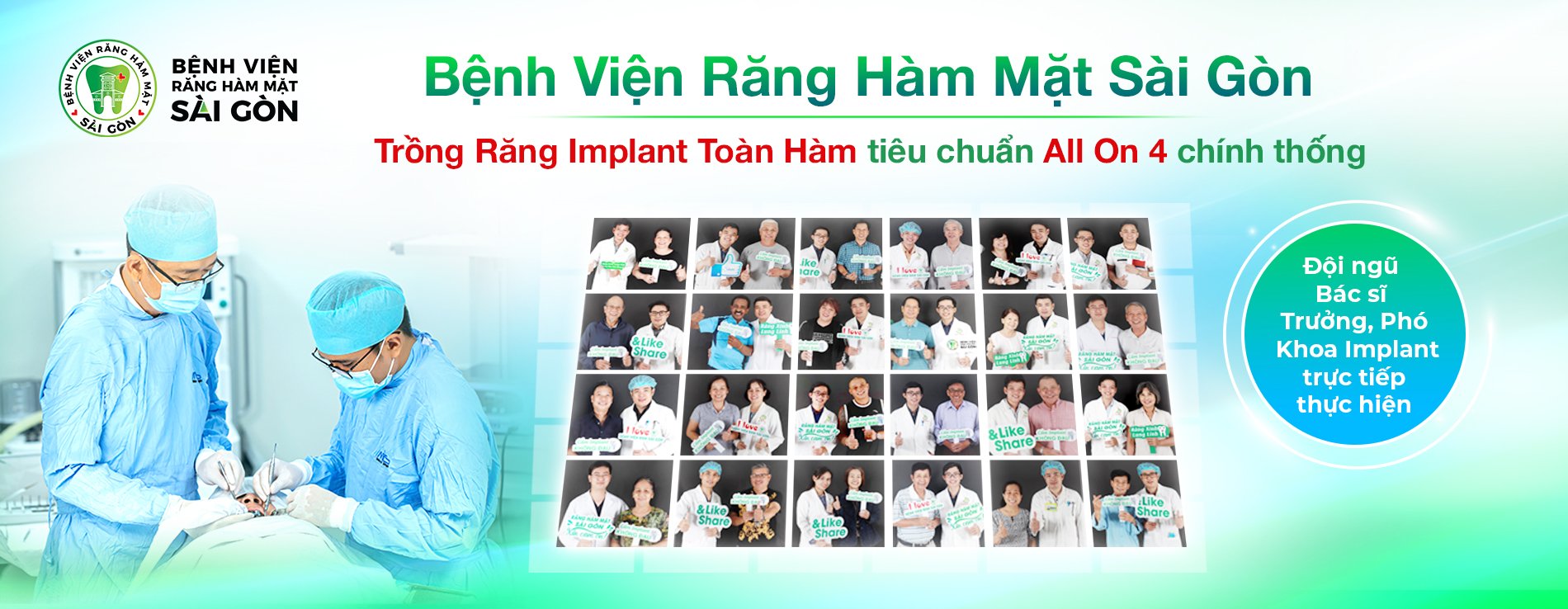 Bệnh Viện Răng Hàm Mặt Sài Gòn - Trồng răng Implant Toàn Hàm tiêu chuẩn All On 4 chính tống